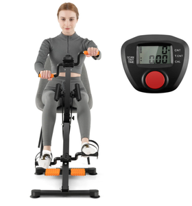 lot 445 image: Adjustable LCD Pedal Exercise Bike with Massage