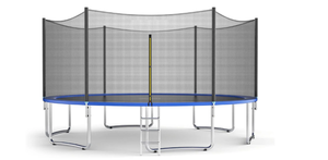 lot 448 image: Giantex Trampoline Safety Net, 8 10 12 14 15 16Ft Weather-Resistant Replacement Enclosure Net for Round Frame