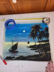 lot 22K image: Collection of 5 Asian Silk Paintings with Floral and Scenic Designs in Decorative Tube