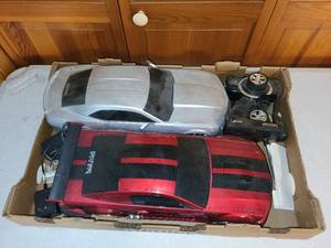 lot 45K image: Set of 2 Bigtime Muscle RC Cars with Controllers and Charger