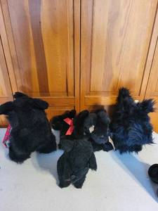 lot 56K image: Collection of Scottie Dog Plush Toys with Ribbons and Tags