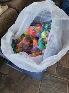 lot 80K image: Assorted Plastic Easter Eggs - Tote not included