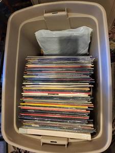 lot 144B image: HUGE Collection of LaserDiscs with Movies and Collector Titles in Storage Bins Most New in Original Wrapping