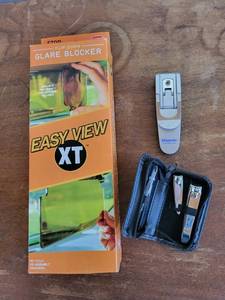 lot 145B image: Easy View XT Flip Down Glare Blocker with Travel Nail Care Set and Magenic Nail Clipper