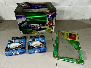 lot 75B image: Automotive Accessory Lot with Safety Kit, Splash Guards, and Headlight Restore Kits