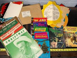 lot 49B image: Lot of Vintage Comic Books, Sheet Music, and Paper Ephemera
