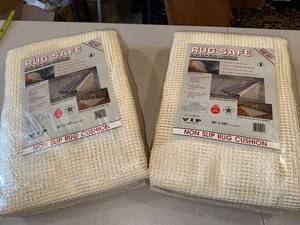 lot 101 image: Pair of Rug Safe 90x130 Inch Non-Slip Rug Cushions