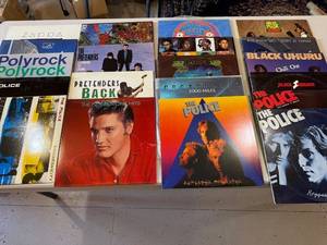 lot 122 image: Large Collection of Classic Rock Vinyl Records including The Police, Meat Loaf, Elvis Presley, and More