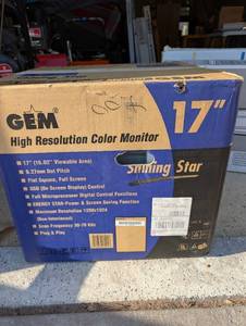 lot 158 image: GEM Shining Star 17-Inch High Resolution Color Monitor in Box