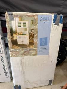 lot 183 image: Room Additions Kitchen Buffet Hutch Cabinet Unassembled