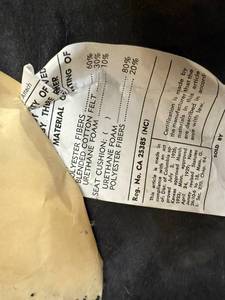 lot 200 image: Vintage Hickory International Mauve Leather Sectional Couch with Ottoman