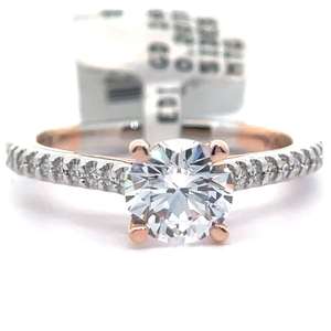 lot 20 image: 0.20 Carat Natural Diamond PavTrellis Ring in 14k Two-Tone Gold Retail $1,595 VIDEO