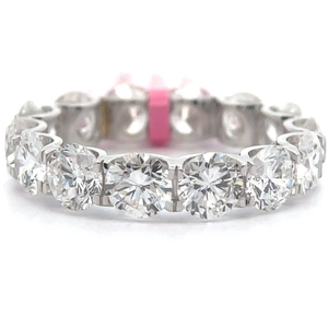 lot 12 image: NEW 6.50 Carat Diamond Full Eternity Ring in 14k White Gold Retail $6,495 VIDEO