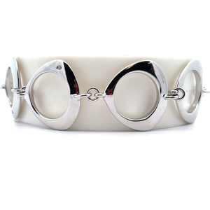 lot 42 image: Artistic Geometric Open Halo Raindrop Link Bracelet Retail $145 VIDEO