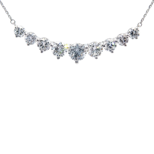 lot 5 image: 4.50 Carat Diamond Graduated Icicle Necklace in 14k White Gold Retail $5,895 VIDEO