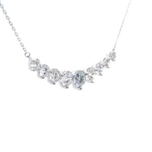 4.50 Carat Diamond Graduated Icicle Necklace in 14k White Gold; Retail $5,895 *VIDEO*