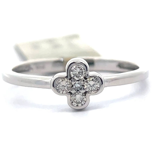 lot 36 image: NEW 0.16 Carat Natural Diamond Mini Cross Stacking Ring in 14k White Gold Retail $1,145 VIDEO