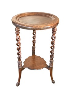lot 15D image: LR - Antique Barley Twist Accent Table