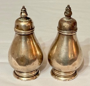 lot 23D image: LR - Pair of Vintage International Sterling Royal Danish Salt and Pepper Shakers