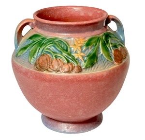 lot 28D image: LR - Antique Roseville Pottery Baneda Vase