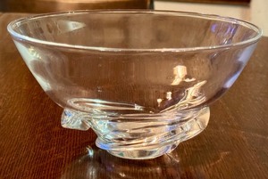 lot 44D image: LR - Vintage Steuben Crystal Spiral Bowl