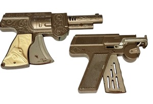 lot 62D image: K - Lot of 2 Antique Toy Cap Guns - Super-Numatic & Cody Colt Vintage