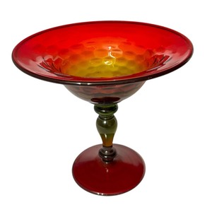 lot 65D image: LR - Antique Cambridge Glass Rubina Compote