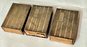 lot 79D image: K - Set of 3 Vintage Sterling Silver Match Holders
