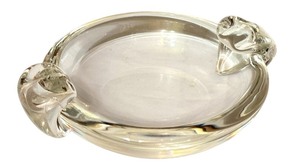 lot 81D image: LR - Vintage Steuben Double Crimped Handled Glass Dish Designed by George Thompson