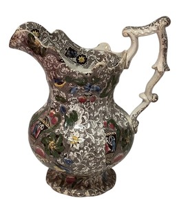 lot 87R image: MB  - Victorian ChintzPitcher with Floral Design