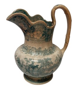 lot 140R image: MB - Vintage Abbey Ruins Ceramic Pitcher