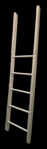 lot 178R image: U - Vintage White Wooden Ladder