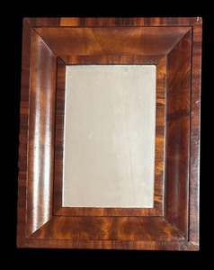 lot 185R image: MB - Vintage Rectangular Wood Framed Mirror