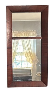 lot 238R image: BR - Vintage Wall Mirror with Wooden Frame