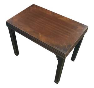 lot 331R image: FR - Vintage Wood Side Table with Rectangular Top