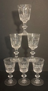 lot 422R image: FR - Set of Vintage Hawkes Birr Crystal Stemware