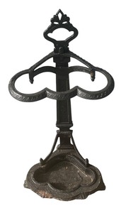 lot 426R image: FP - Vintage Cast Iron Umbrella Stand with Ornate Design