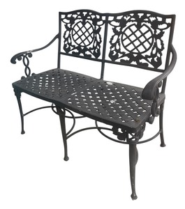 lot 427R image: FP - Vintage Metal Outdoor Bench