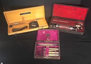 lot 432R image: FR - Collection of 3 Vintage Medical Kits with Instruments