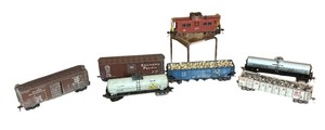 lot 488R image: FR - Set of 6 Vintage Train Cars Assorted Styles