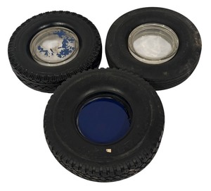 lot 500R image: LL - Set of 3 Vintage Goodyear Tire Ashtrays