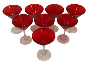 lot 542R image: LL - Set of Radiant Red Stemware