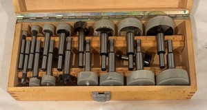 lot 571R image: LL - Forstner Drill Bit Set in Wooden Case