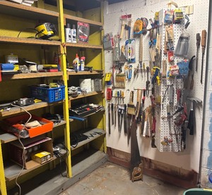 lot 574R image: LL - Large Assorted Hand Tool Collection with Hammers, Pliers, Screwdrivers and More