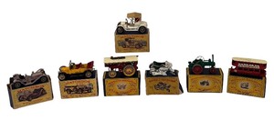 lot 585R image: LL  - Set of 7 Vintage Matchbox Models of Yesteryear Diecast Vehicles