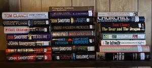 lot 600R image: G - Collection of Hardcover and Softcover Books Including Tom Clancy, John Sandford and More