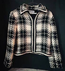 lot 145C image: LR - Carlisle Womens Wool Blend Plaid Jacket, Size 10