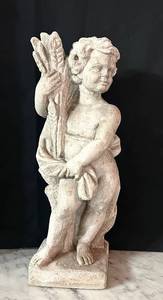lot 146C image: LR - 18 Inch Classical Cherub Garden Statue