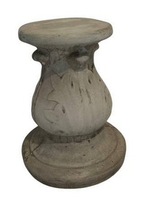 lot 150C image: ENT - 14-Inch Decorative Concrete Pedestal Stand