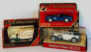lot 409C image: LR - Set of 3 Matchbox Models of Yesteryear Diecast Cars in Box